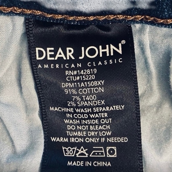 NWT DEAR JOHN “Gisele” High Waisted Skinny Jeans With Frayed Asymmetrical Hems - Picture 15 of 16